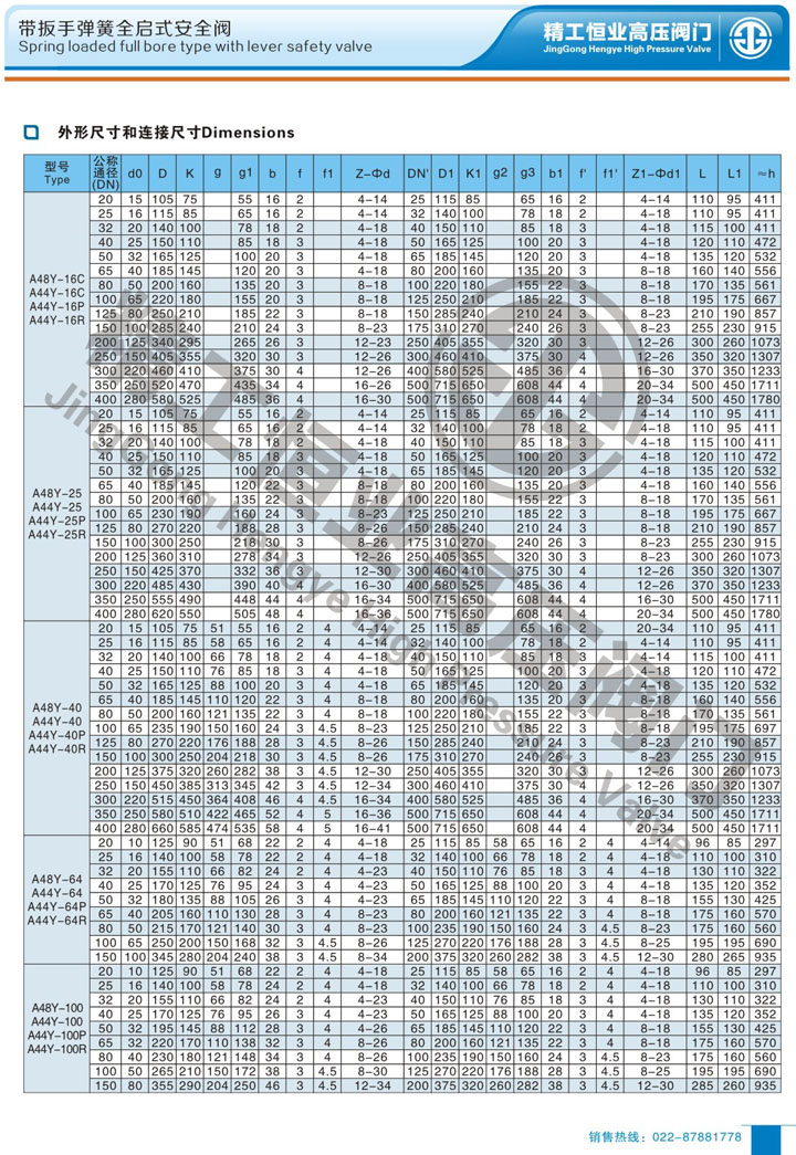 带板手弹簧全启式安全阀 带板手弹簧全启式安全阀